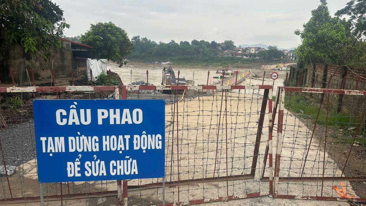 Cắt cầu phao Phong Châu do nước lớn, nhiều huyện Phú Thọ nguy cơ sạt lở