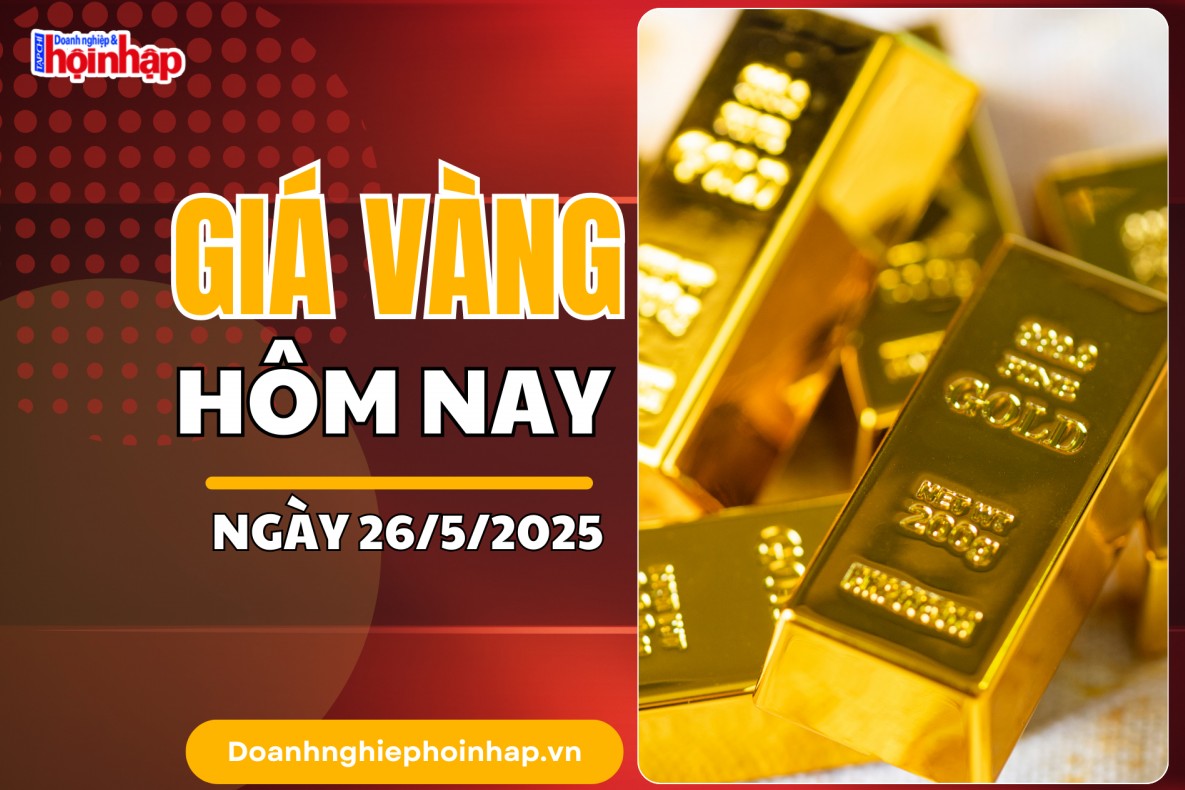 Giá vàng hôm nay 26/5: Vàng miếng SJC tiếp tục giữ đỉnh 121 triệu đồng/lượng