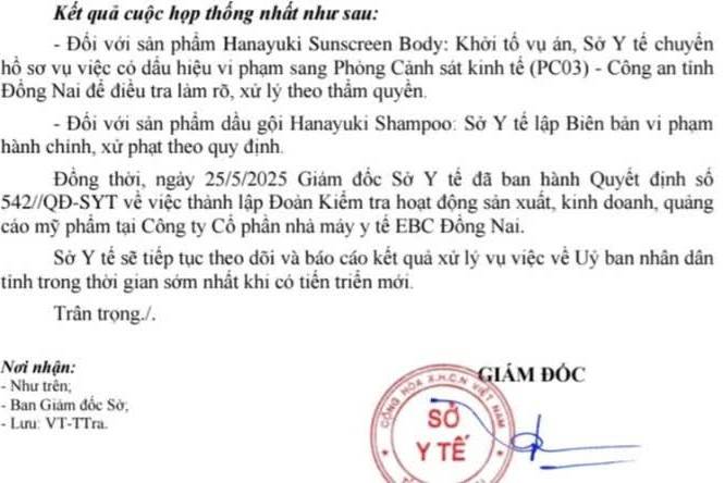Đồng Nai khởi tố vụ án sản xuất hàng giả liên quan sản phẩm Hanayuki Sunscreen Body