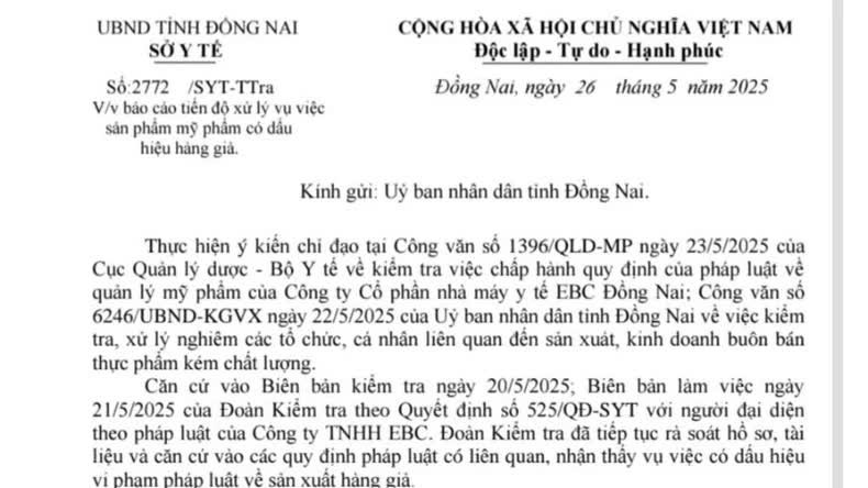 Đồng Nai khởi tố vụ án sản xuất hàng giả liên quan sản phẩm Hanayuki Sunscreen Body