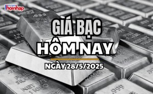 Giá bạc hôm nay 28/5/2025: Giá bạc đồng loạt đảo chiều giảm nhẹ