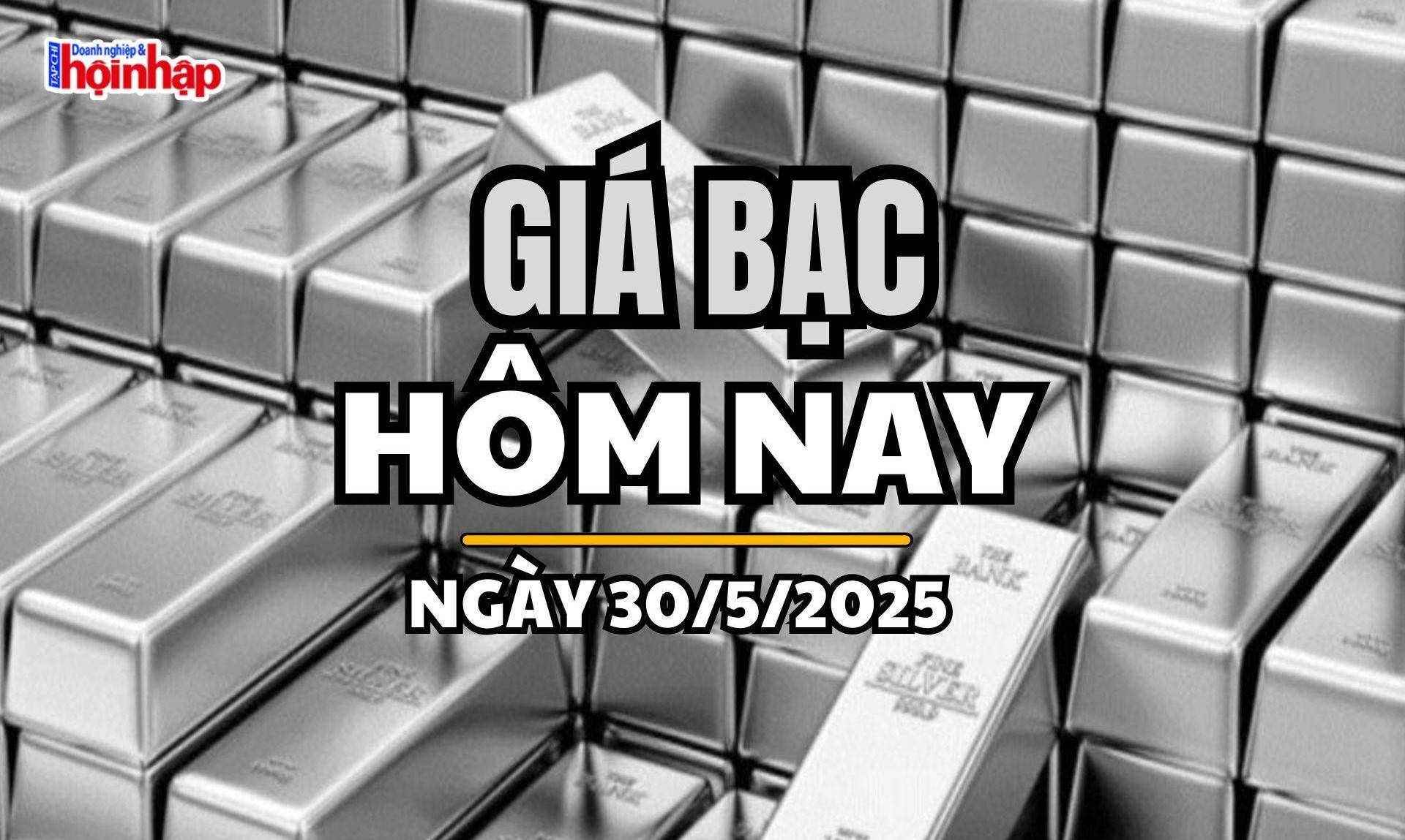 Giá bạc hôm nay 30/5/2025: Giá bạc trong nước và thế giới đồng loạt tăng trở lại