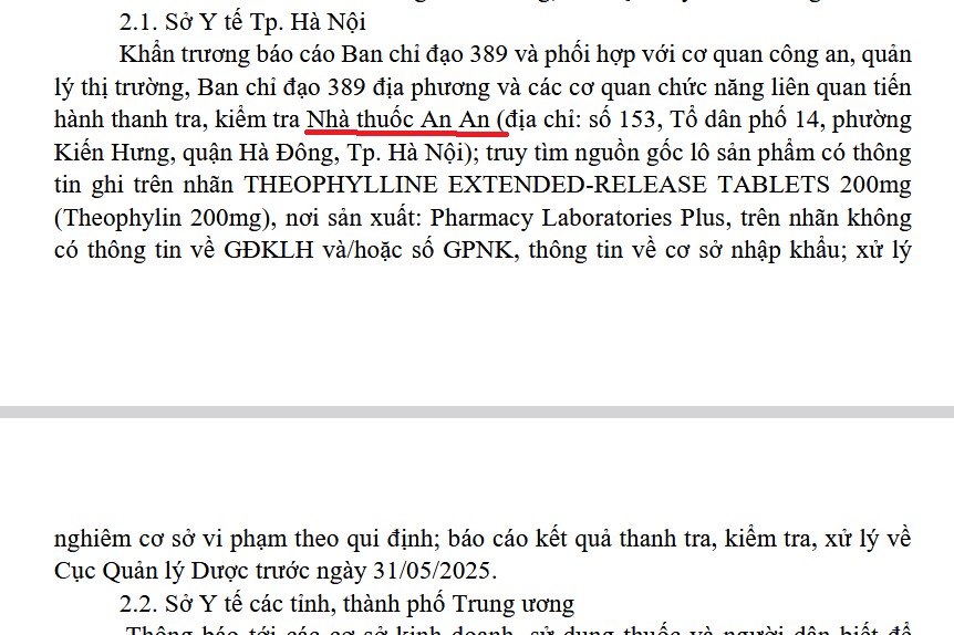 Cục Quản lý Dược truy tìm nguồn gốc thuốc giả tại Nhà thuốc An An - Hà Nội