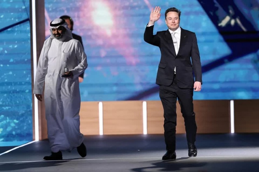   Elon Musk tuyên bố về tiềm năng không giới hạn của công nghệ tại Diễn đàn Đầu tư Mỹ - Saudi Arabia ngày 13/5. Ảnh: Reuters.