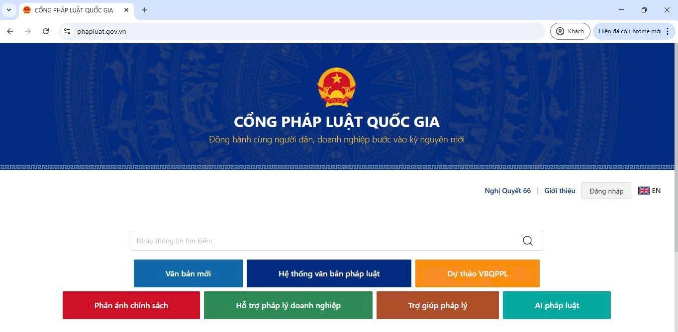 Khai trương Cổng Pháp luật quốc gia đồng hành doanh nghiệp bước vào kỷ nguyên mới