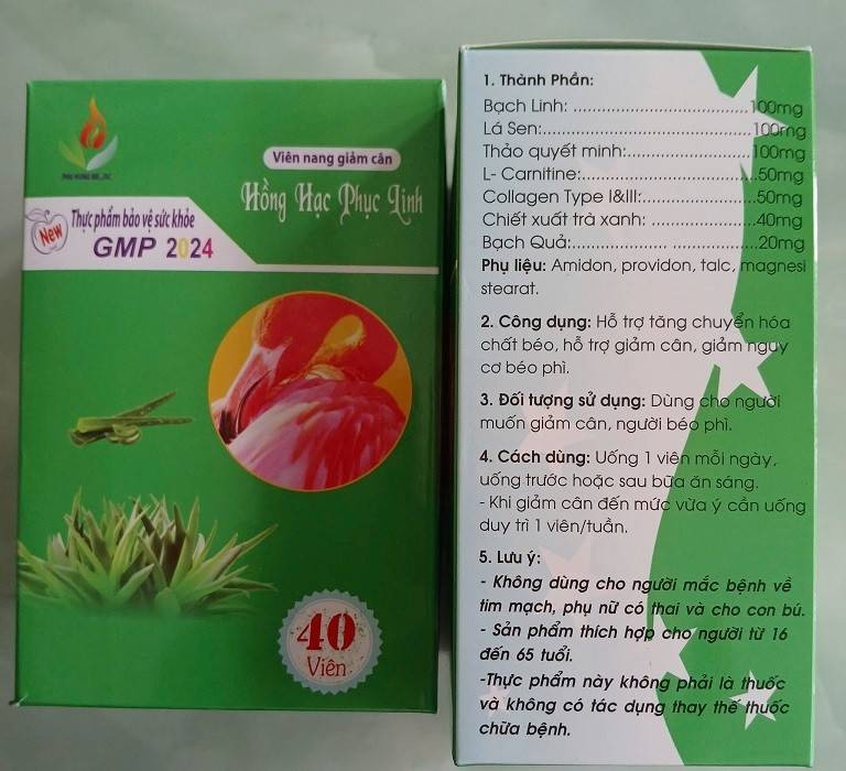 Dược phẩm Hadu không sản xuất Viên giảm cân Hồng Hạc Phục Linh chứa 3 chất cấm?