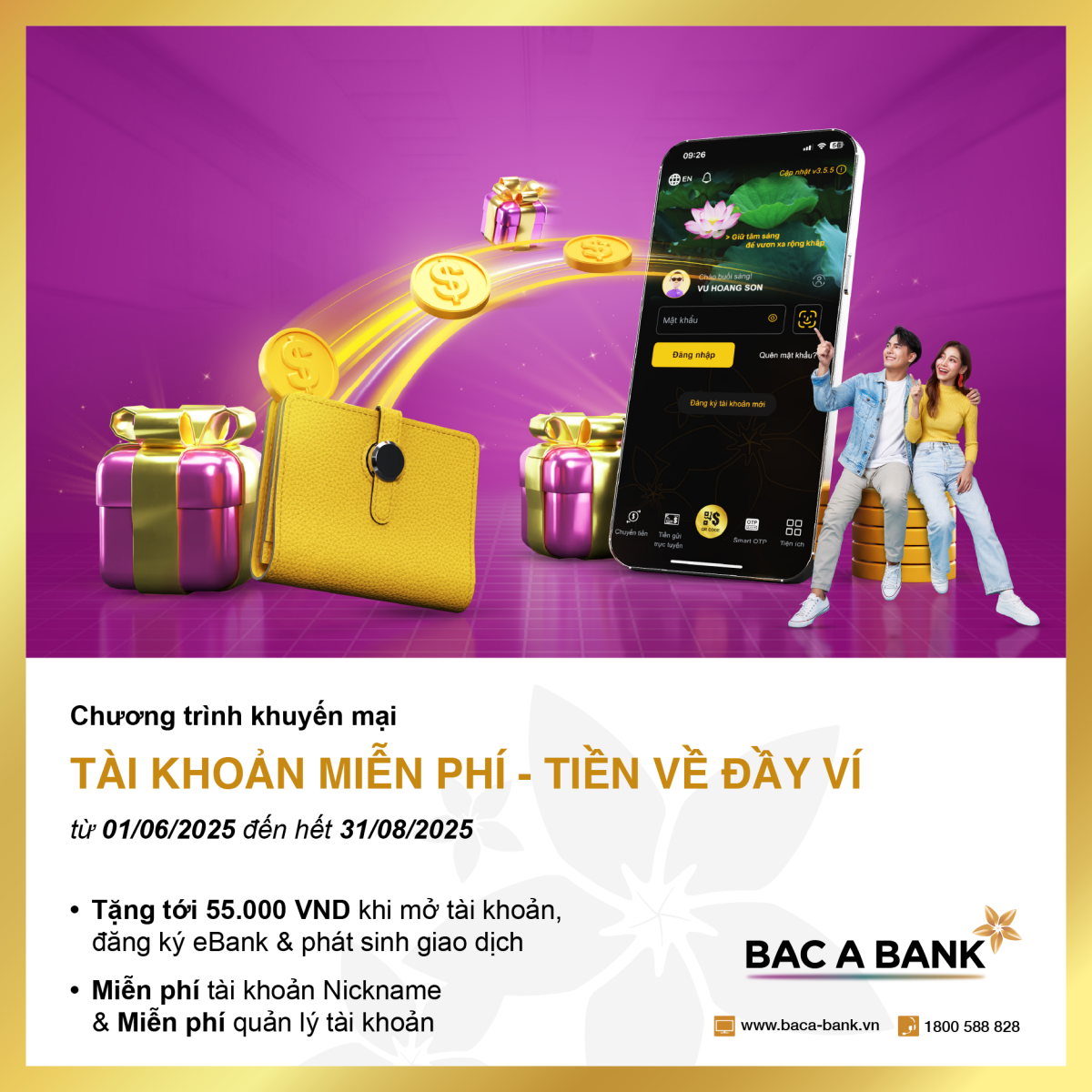 Bùng nổ ưu đãi: 6000 quà tặng đặc biệt tri ân chủ tài khoản Bac A Bank