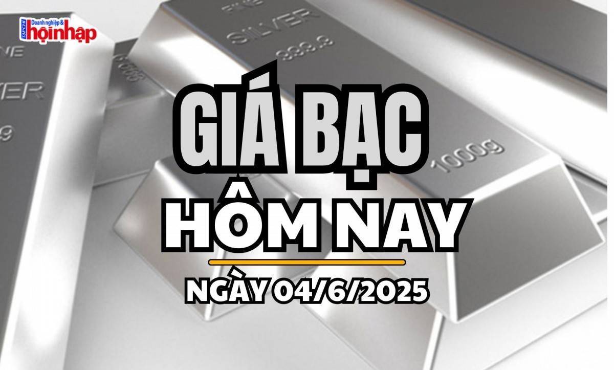 Giá bạc hôm nay 4/6/2025: Giá bạc đảo chiều giảm nhẹ sau phiên tăng nóng