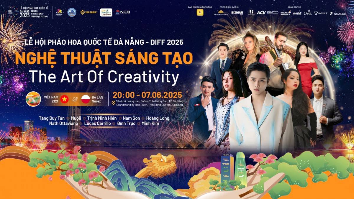 Lễ hội pháo hoa quốc tế Đà Nẵng – DIFF 2025: Bùng nổ âm nhạc và công nghệ