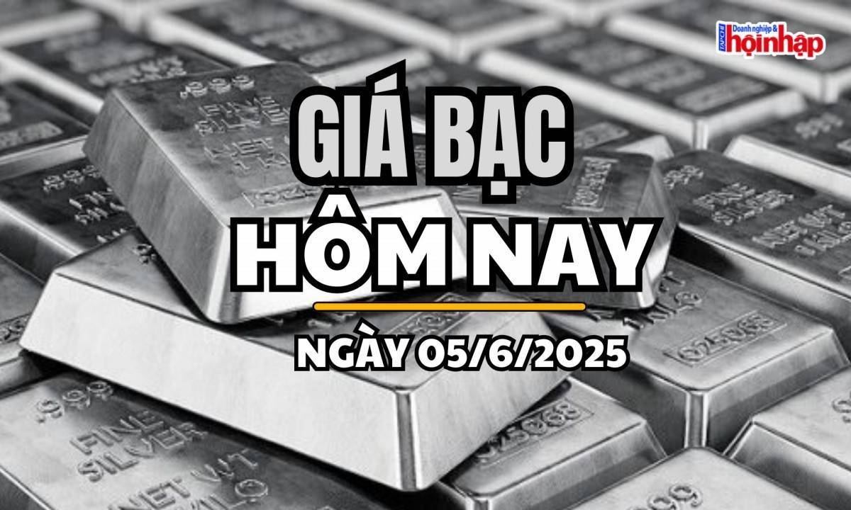 Giá bạc hôm nay 5/6/2025: Giá bạc trong nước và thế giới tiếp đà giảm