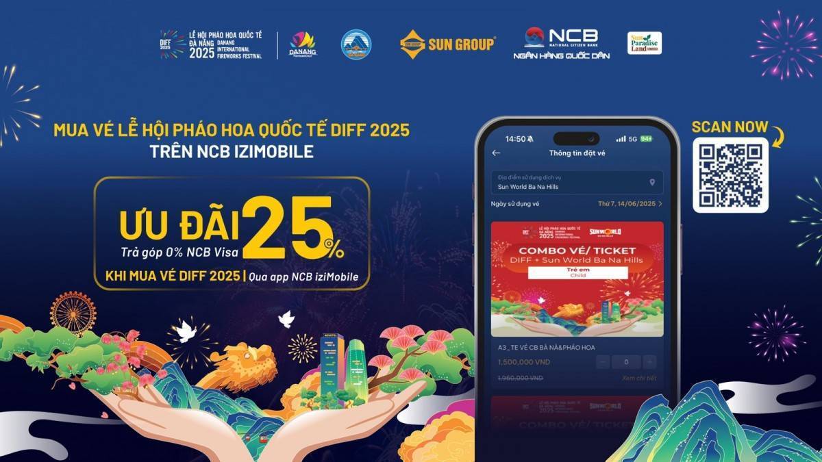 NCB ưu đãi lớn cho khách hàng mua vé DIFF 2025. Ảnh: NCB
