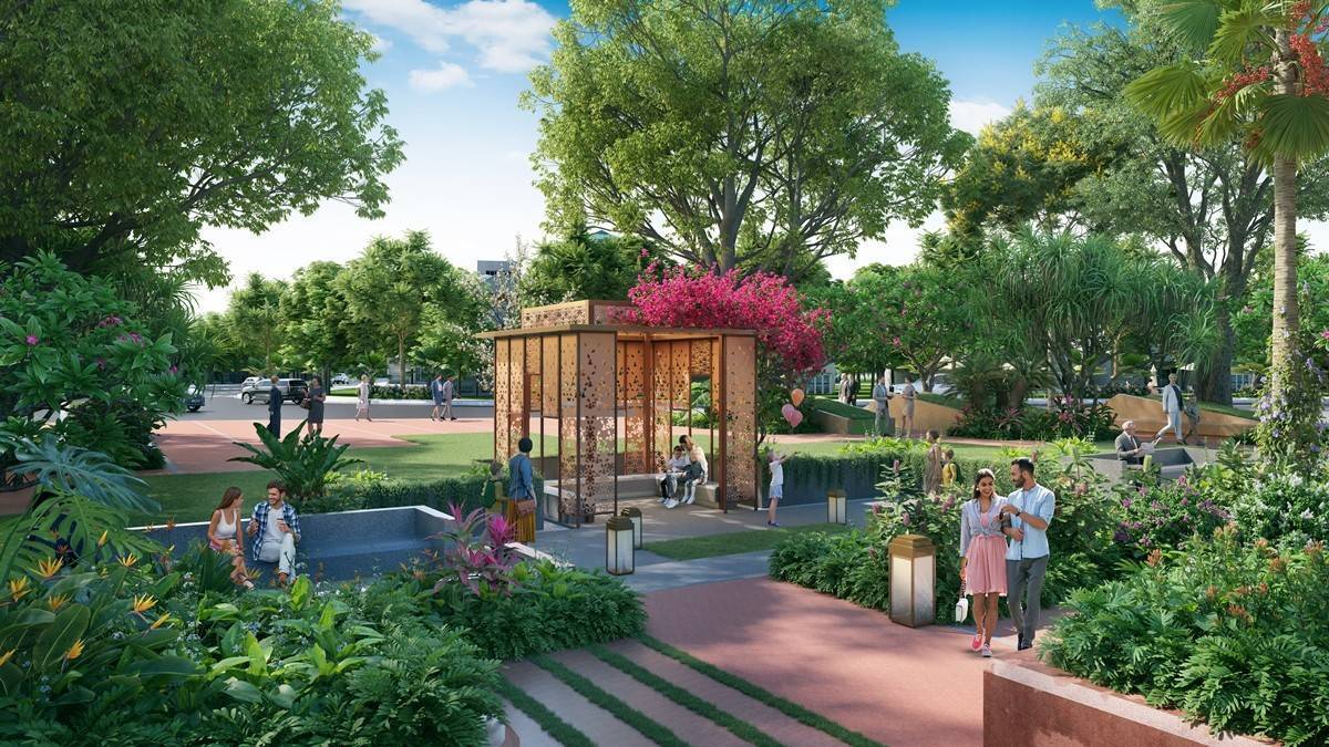 Công viên Central Park trong khuôn viên quần thể. Ảnh phối cảnh minh họa Sun Property
