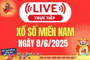 TRỰC TIẾP: Kết quả Xổ số miền Nam hôm nay 8/6/2025 - XSMN 8/6 - XSMN chủ Nhật mới cập nhật
