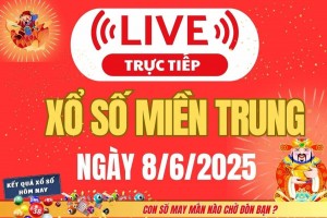 XSMT 8/6 - Xổ số miền Trung hôm nay ngày 8/6/2025 - Kết quả xổ số miền Trung hôm nay