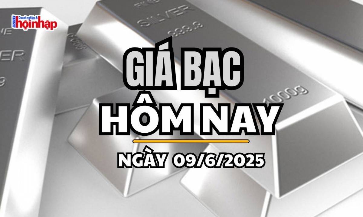 Giá bạc hôm nay 9/6/2025: Giá bạc tăng giảm trái chiều trong phiên đầu tuần