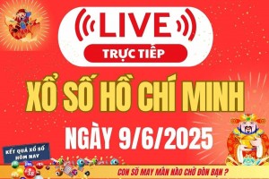 TRỰC TIẾP: Xổ số Hồ Chí Minh hôm nay ngày 9/6/2025 - XSHCM 9/6 - Kết quả xổ số Hồ Chí Minh hôm nay