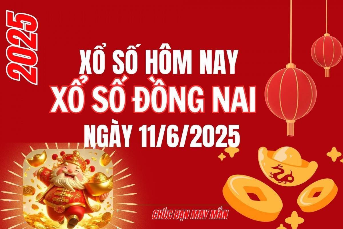XSDN 11/6, Kết quả xổ số Đồng Nai hôm nay 11/6/2025, Trực tiếp XSDN ngày 11 tháng 6