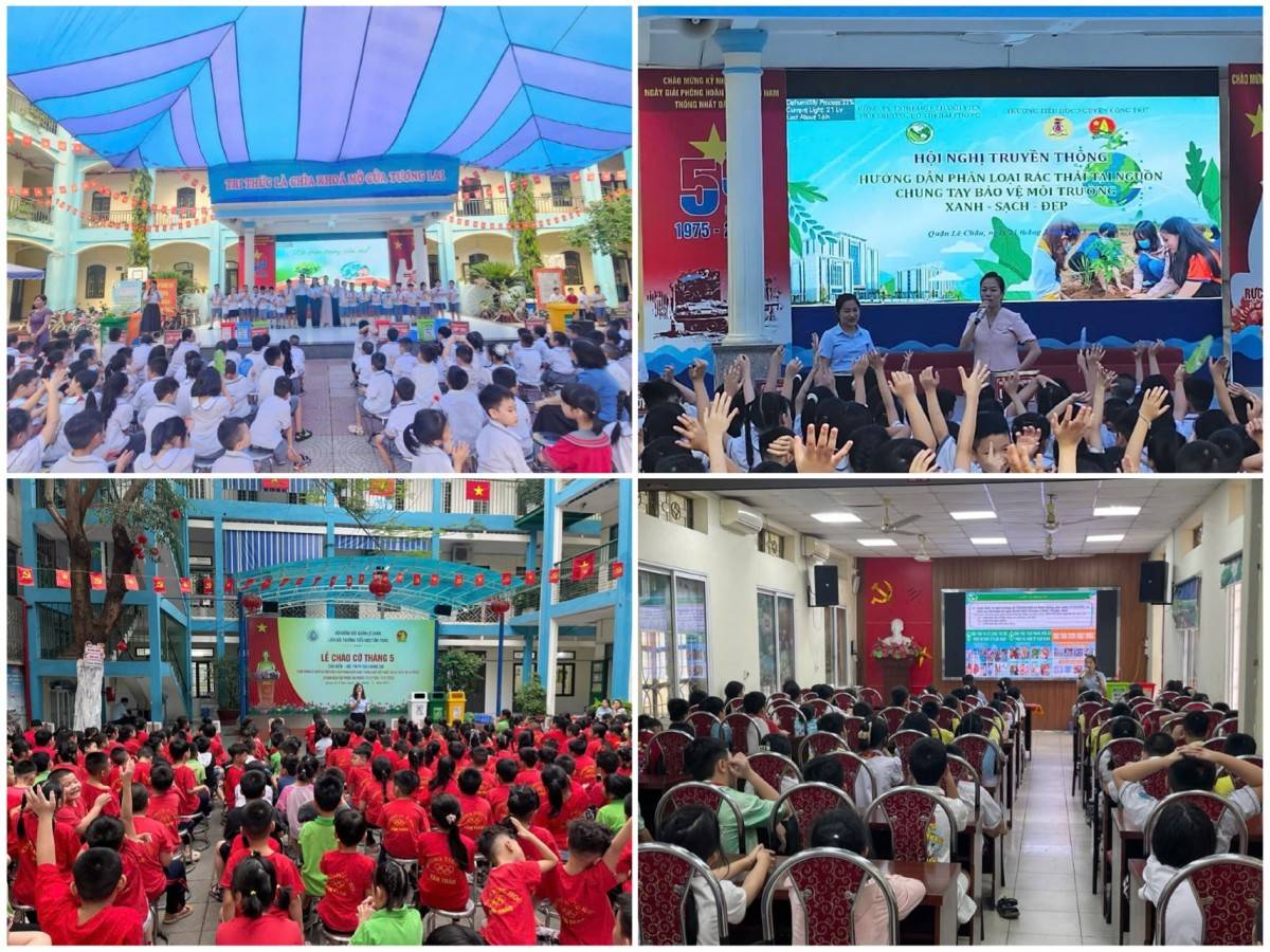 Từ đầu năm 2025 đến nay, Công ty TNHH MTV Môi trường Đô thị Hải Phòng đã phối hợp tổ chức 72 hội nghị, hoạt động tuyên truyền về phân loại rác tại nguồn (PLRTN) tại các trường học trên địa bàn các quận Hồng Bàng, Ngô Quyền, Lê Chân, Hải An