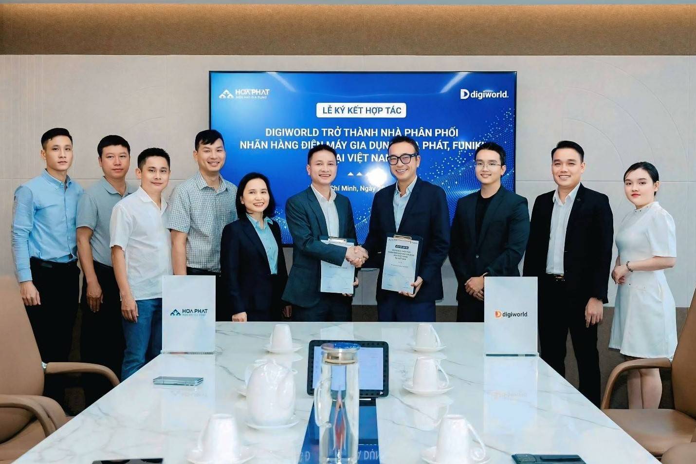 Digiworld chính thức trở thành nhà phân phối các sản phẩm điện máy Hòa Phát và Funiki trên toàn quốc