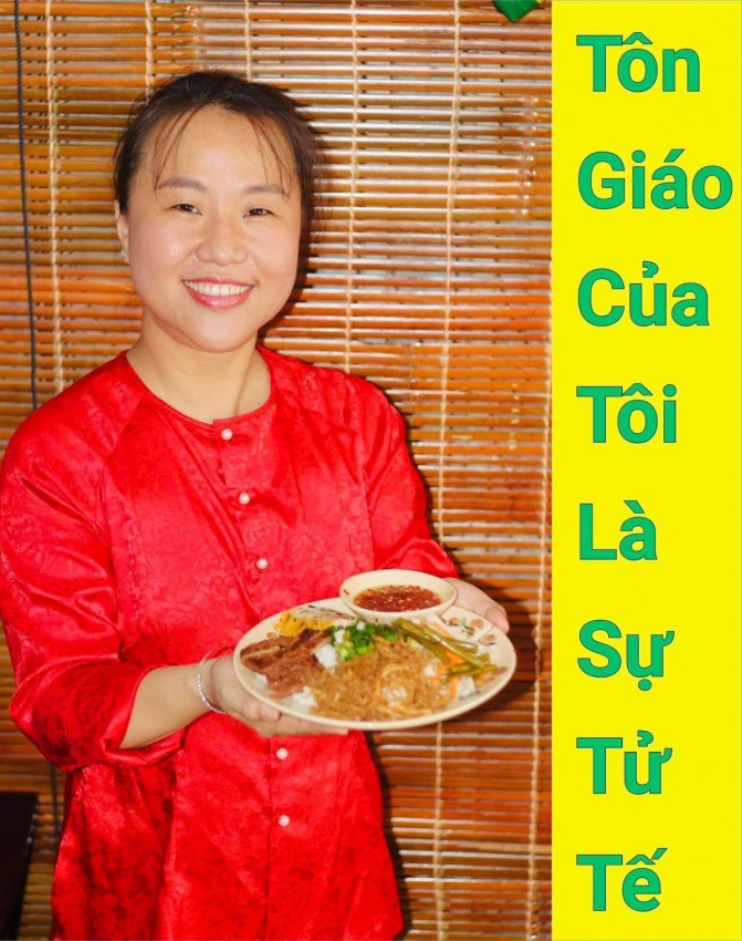 Suất cơm giá 5.000 đồng ở quán Cơm chay Tùy Tâm