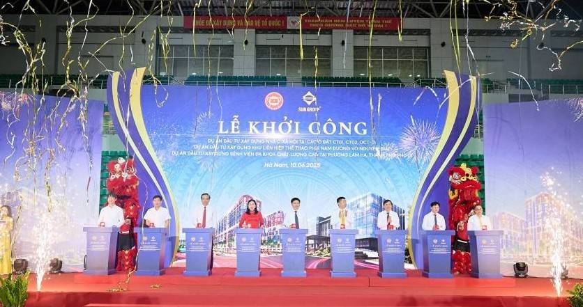 Sun Group đồng loạt khởi công 3 dự án có ý nghĩa an sinh xã hội lớn tại Hà Nam