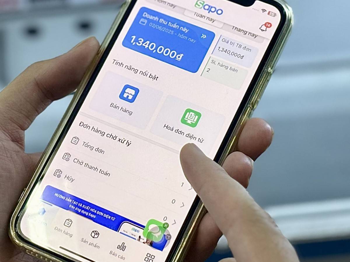 Sapo 6870 giải pháp biến điện thoại thành máy tính tiền