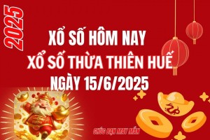 XSTTH 15/6, Kết quả xổ số Thừa Thiên Huế hôm nay 15/6/2025, Trực tiếp XSTTH ngày 15 tháng 6