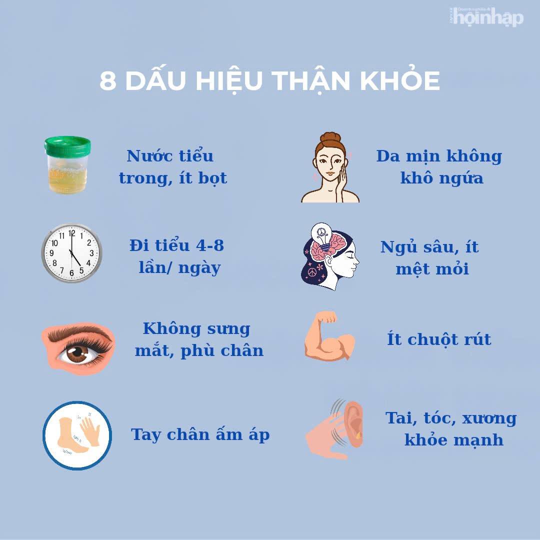 8 dấu hiệu cho thấy thận bạn đang rất khỏe mạnh 8 dấu hiệu cho thấy thận bạn đang rất khỏe mạnh