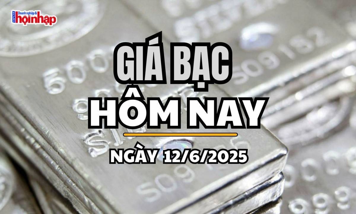 Giá bạc hôm nay 12/6/2025: Giá bạc trong nước tăng giảm trái chiều