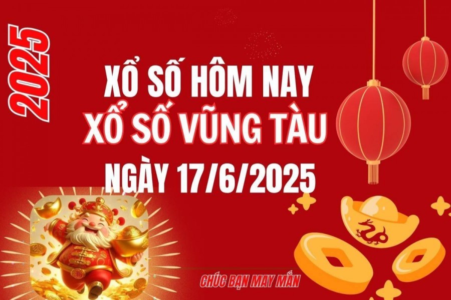 XSVT 17/6, Kết quả xổ số Vũng Tàu hôm nay 17/6/2025, Trực tiếp XSVT ngày 17 tháng 6
