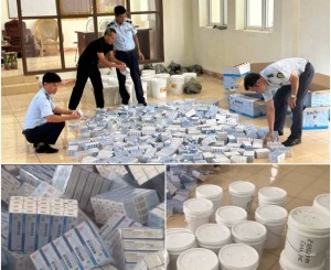5.400 tuýp thuốc trị ngứa và 400 lít sirô nhập lậu bị thu giữ tại Quảng Ninh