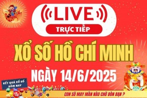 TRỰC TIẾP: Xổ số Hồ Chí Minh hôm nay ngày 14/6/2025 - XSHCM 14/6 - Kết quả xổ số Hồ Chí Minh hôm nay