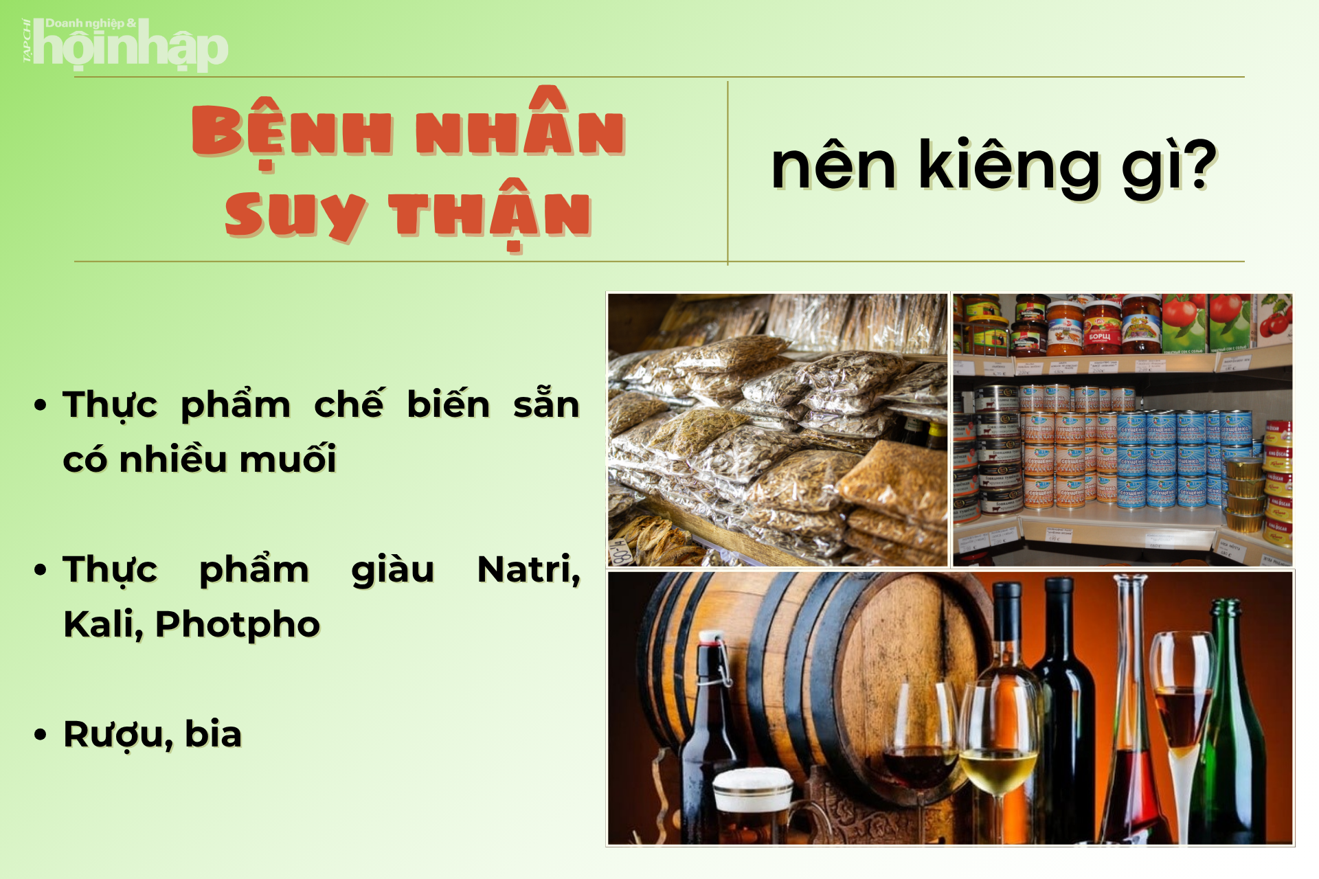 Bệnh nhân suy thận nên kiêng gì? Bệnh nhân suy thận nên kiêng gì?