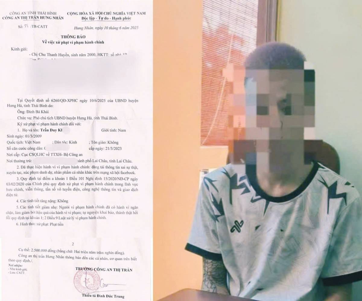 Xử phạt cá nhân đăng tin sai sự thật về bà Chu Thanh Huyền trên mạng xã hội Facebook