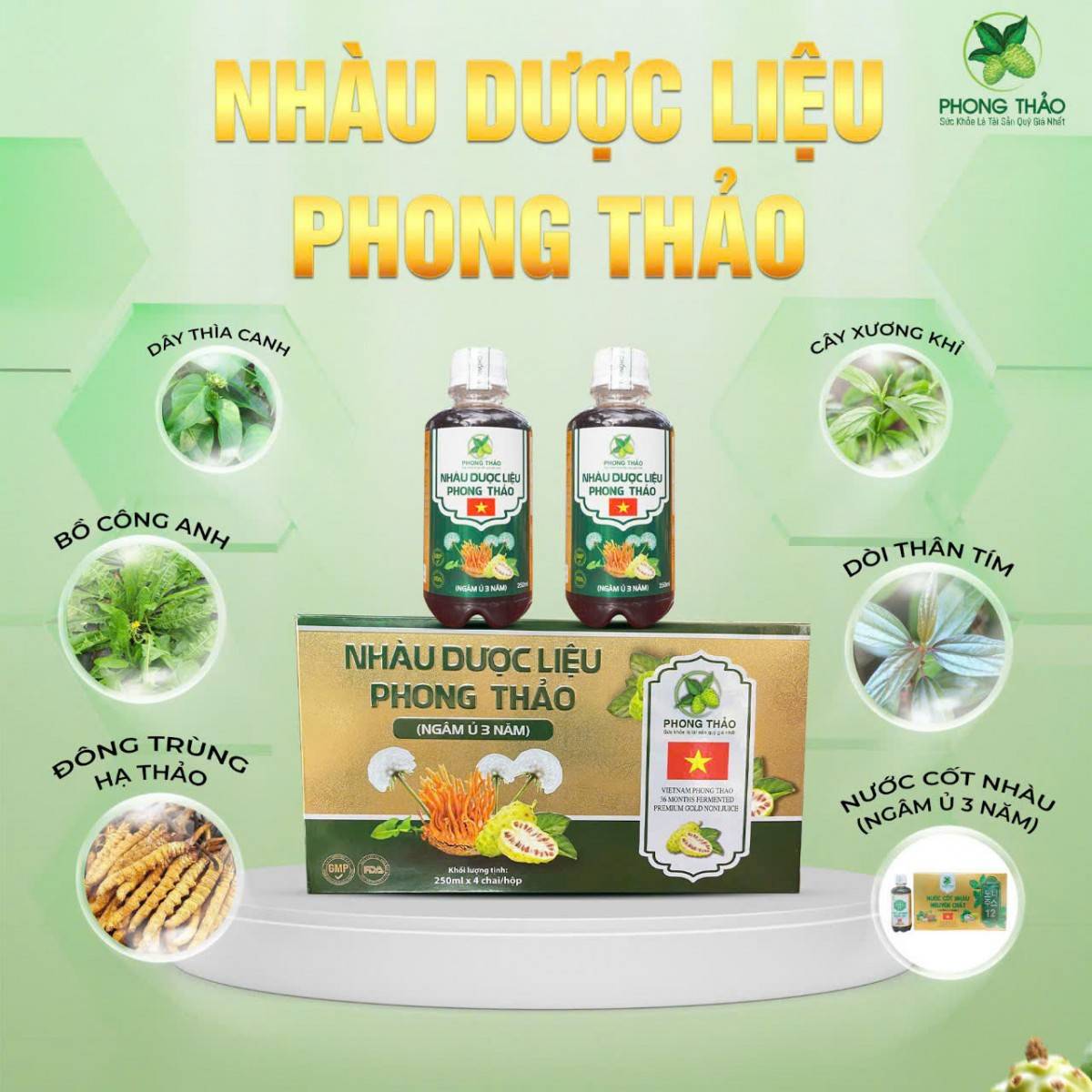 Sản phẩm nước cốt Nhàu Phong Thảo đạt chuẩn 4 sao OCOP