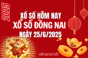 XSDN 25/6, Kết quả xổ số Đồng Nai hôm nay 25/6/2025, Trực tiếp XSDN ngày 25 tháng 6