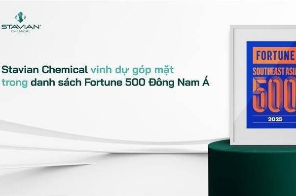 Stavian Hóa chất được Fortune vinh danh Top 219 doanh nghiệp lớn nhất Đông Nam Á năm 2025