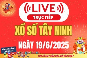 Xổ số Tây Ninh hôm nay ngày 19/6/2025 - XSTN 19/6 - Kết quả xổ số Tây Ninh hôm nay