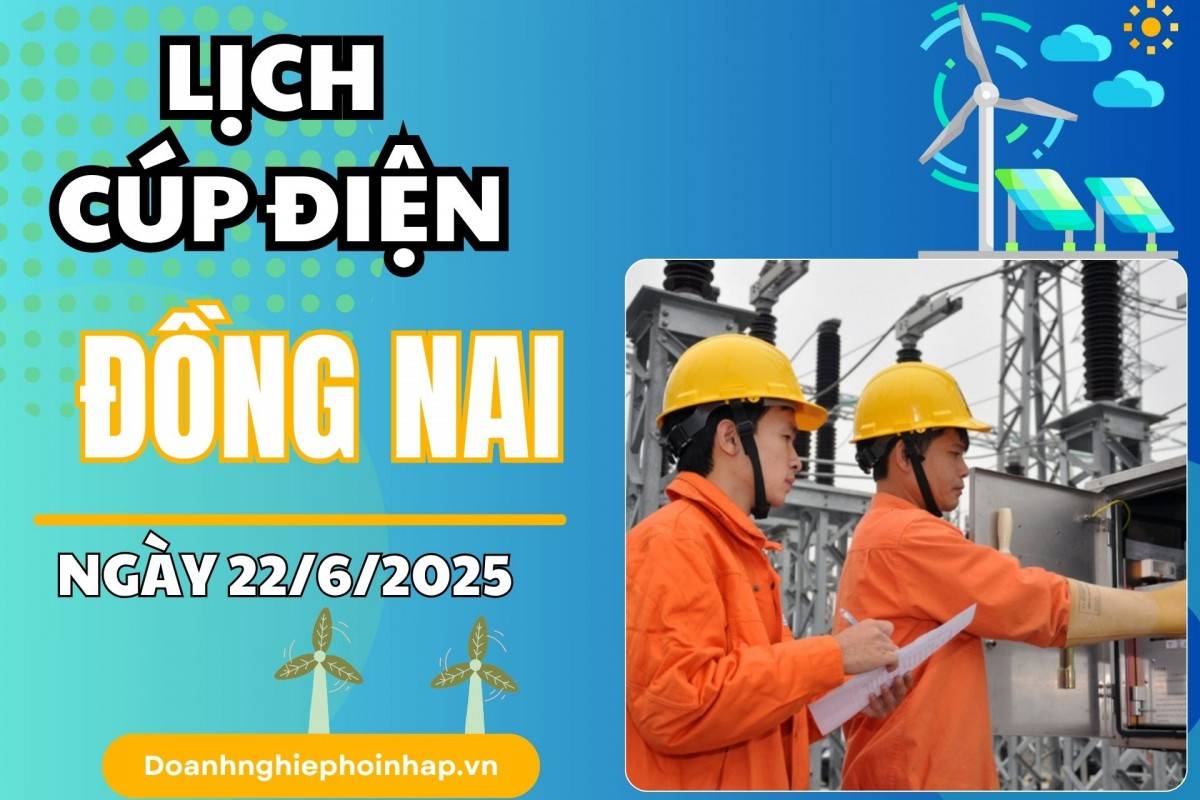Lịch cúp điện Đồng Nai ngày 21/6/2025 mới nhất hôm nay