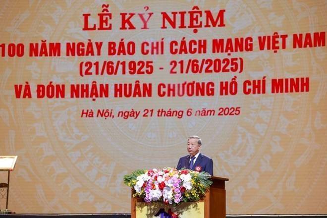Toàn văn phát biểu của Tổng Bí thư Tô Lâm tại Lễ Kỷ niệm 100 năm Ngày Báo chí Cách mạng Việt Nam