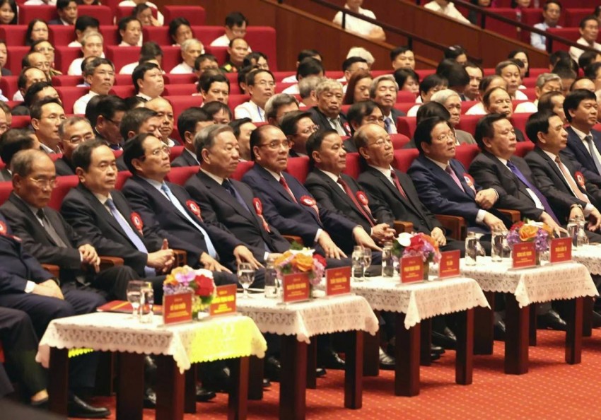 Tổng Bí thư Tô Lâm cùng các đồng chí lãnh đạo Đảng, Nhà nước tham dự Lễ kỷ niệm 100 năm Ngày Báo chí Cách mạng Việt Nam