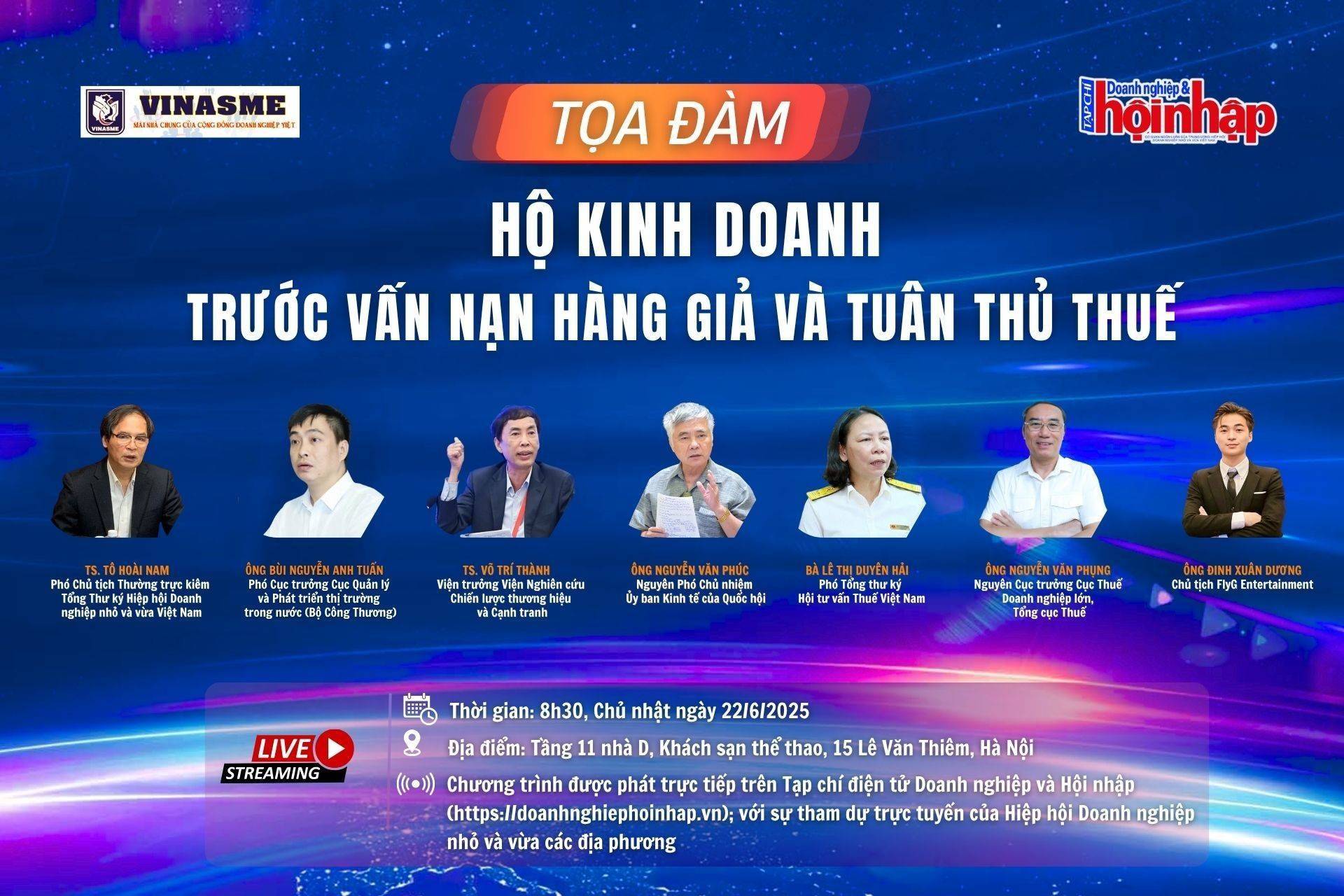 Trực tiếp: Tọa đàm “Hộ kinh doanh trước vấn nạn hàng giả và tuân thủ thuế”