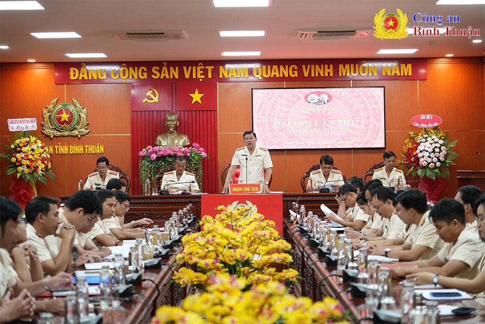 Đại hội Đảng bộ Phòng Tham mưu Công an tỉnh Bình Thuận