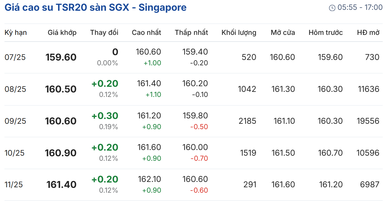 Giá cao su hôm nay 26/6/2025: Giá cao su trong nước giảm nhẹ