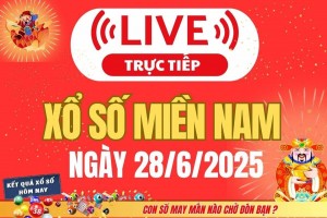 TRỰC TIẾP: Kết quả Xổ số miền Nam hôm nay 28/6/2025 - XSMN 28/6 - XSMN thứ Bảy cập nhật mới nhất