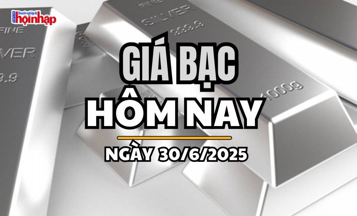 Giá bạc hôm nay 30/6/2025: Phiên đầu tuần, giá bạc giảm nhẹ