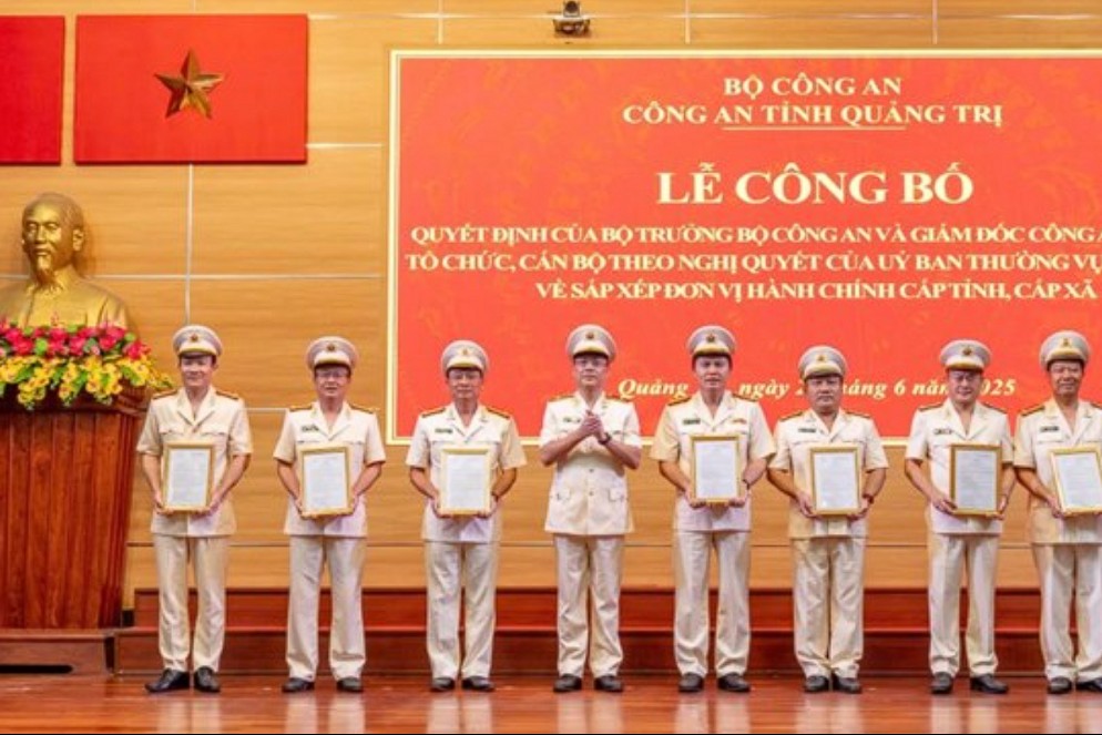 Công an tỉnh Quảng Trị tổ chức lại bộ máy sau sáp nhập