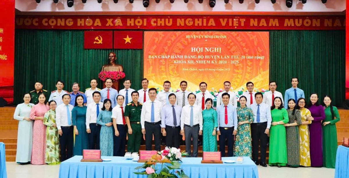 Hội nghị Ban chấp hành Đảng bộ huyện lần thứ 20( mở rộng), khóa XII, nhiệm kỳ 2020- 2025, huyện Bình Chánh