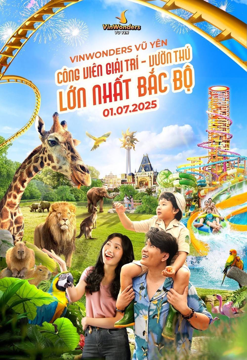 VinWonders Vũ Yên - công viên giải trí, vườn thú lớn nhất Bắc Bộ.