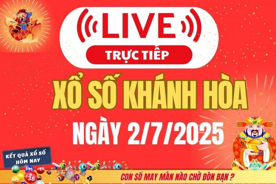 TRỰC TIẾP: Xổ số Khánh Hòa hôm nay ngày 2/7/2025 - XSKH 2/7 - Kết quả xổ số Khánh Hòa hôm nay